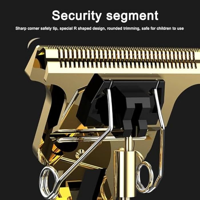 Endzone Professional Rechargeable Digital Display Cordless Beard Hair Trimmer Kit with Guide Combs Brush USB Cord for Men, Family or Pets Rechargeable Li-ion Battery 120 minutes Runtime - Gold - Image 2